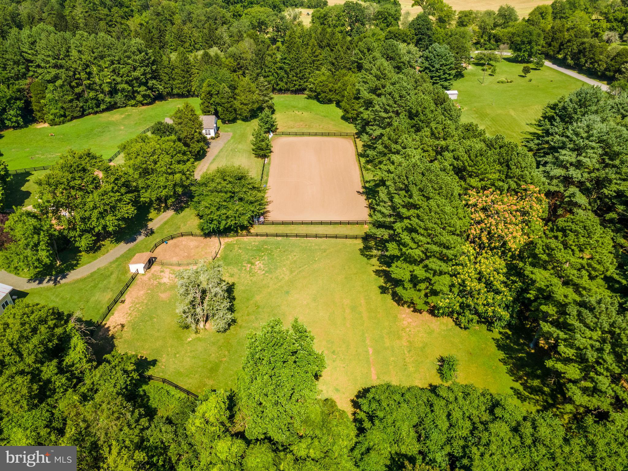 9045 Springs Road Warrenton, VA 20186 - Photo 41 of 50 Aerial of pastures and riding ring