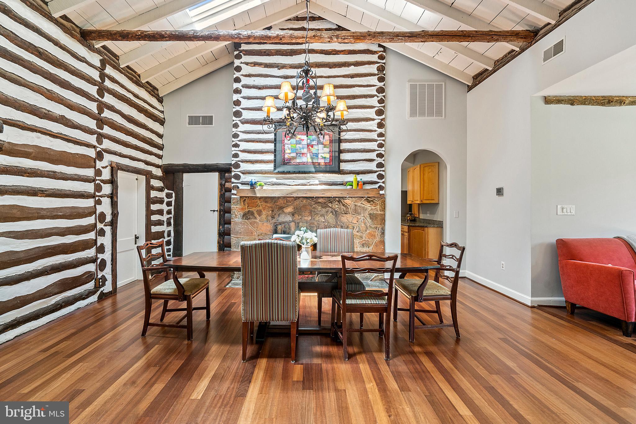 9045 Springs Road Warrenton, VA 20186 - Photo 8 of 50 Exposed beams and vaulted ceilings in dining room