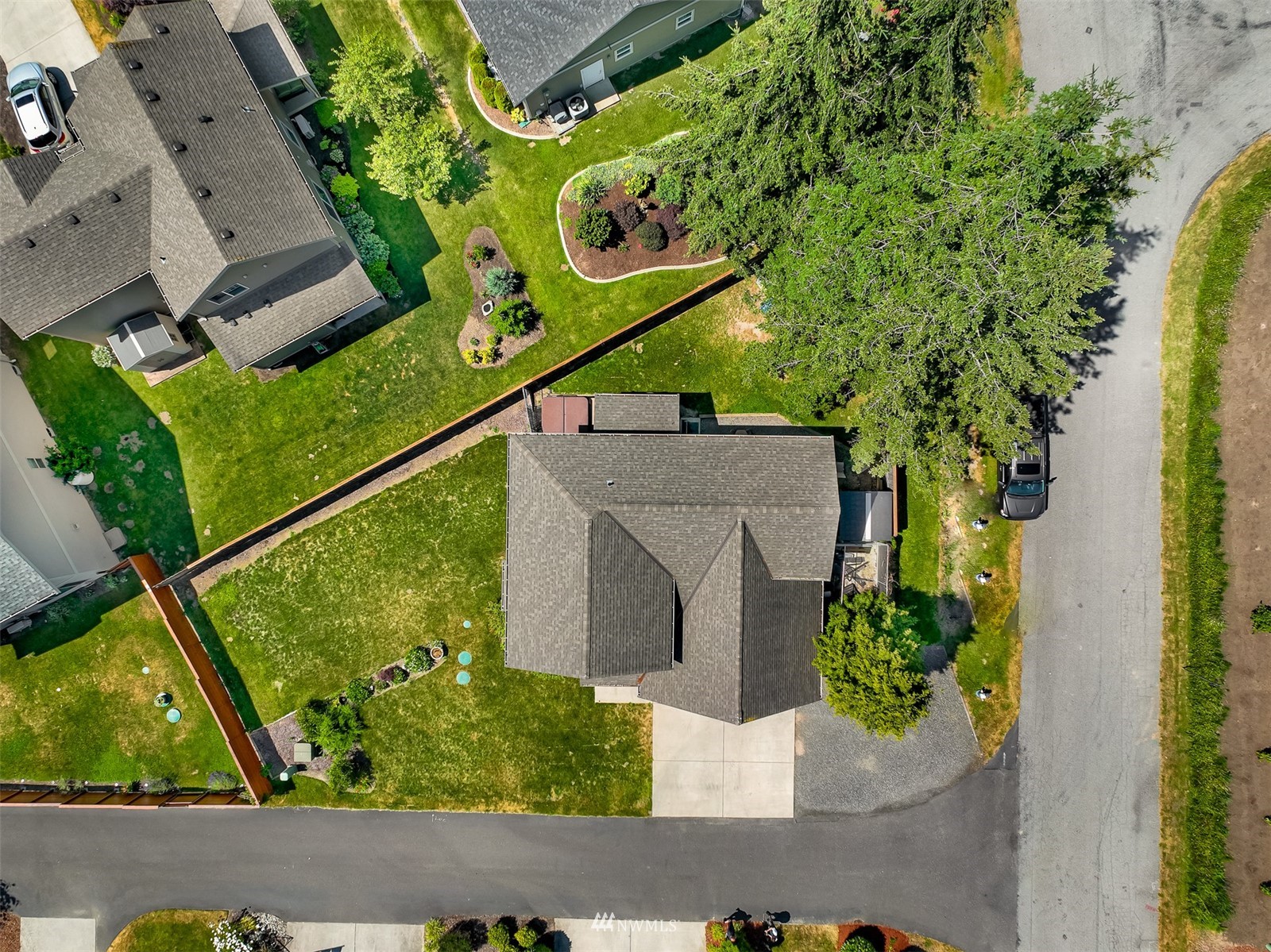 4601 Hall Road Blaine, WA 98230 - Photo 3 of 39 an aerial view of a house with a yard