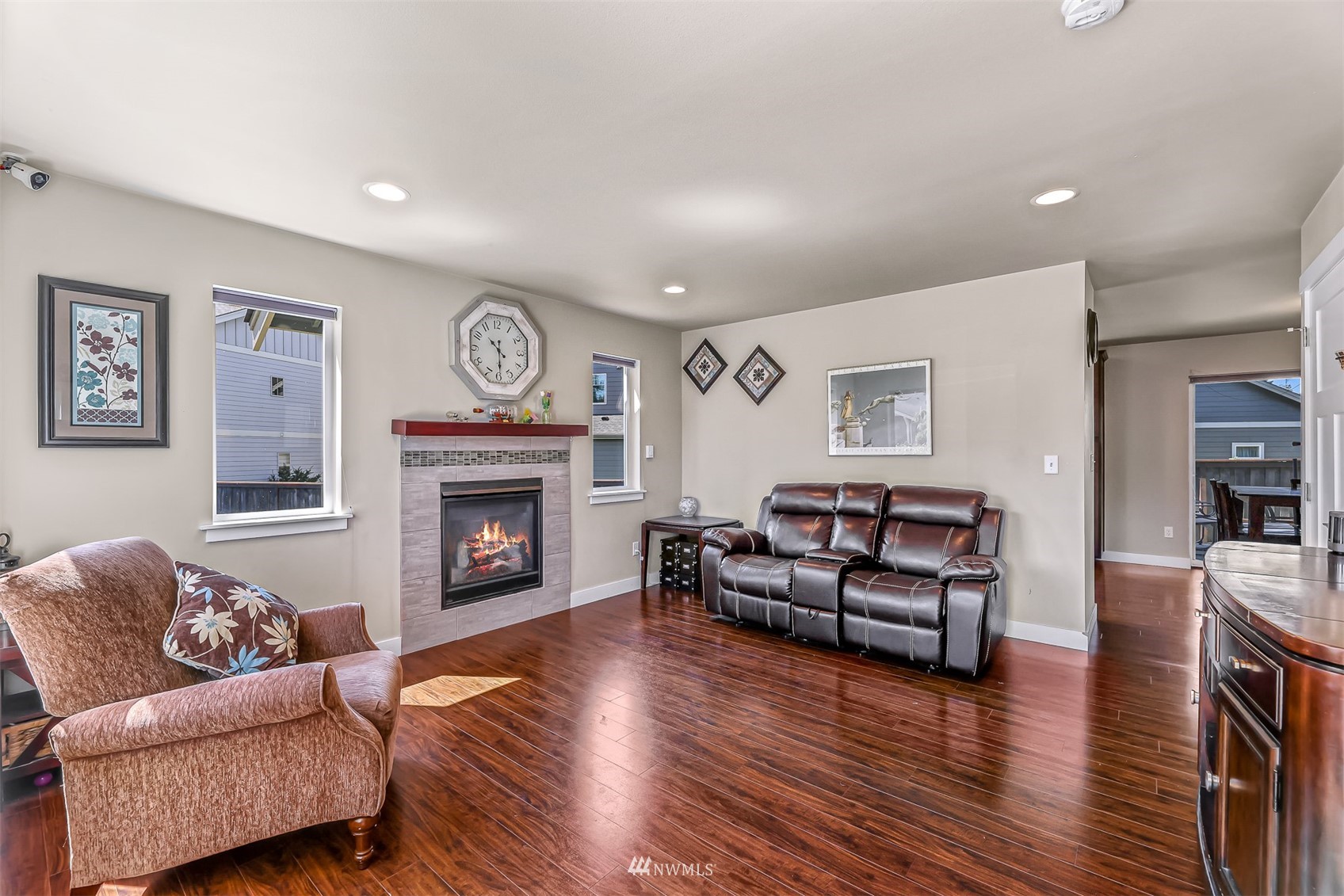 4601 Hall Road Blaine, WA 98230 - Photo 5 of 39 a living room with furniture and a fireplace