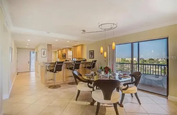 a view of a city from a balcony