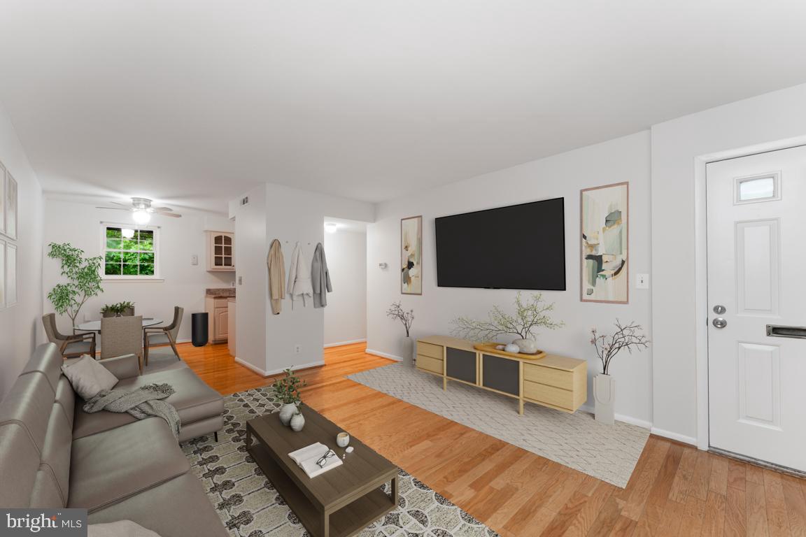 Virtually staged large great room