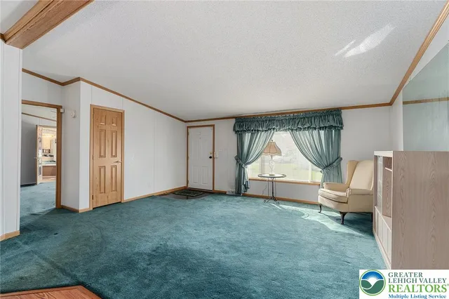 a view of dining room with furniture