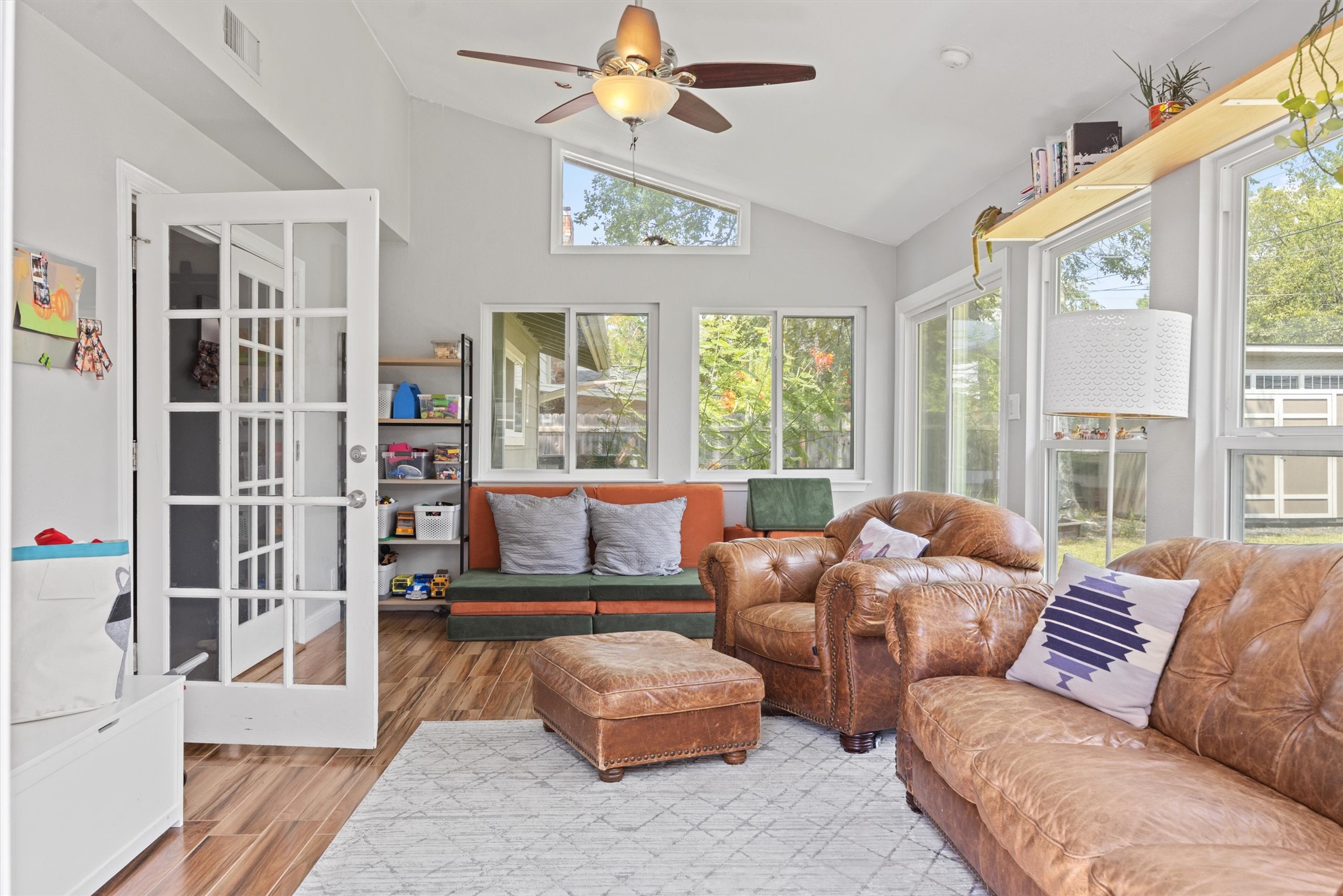 5901 Thames Drive Austin, TX 78723 - Photo 30 of 39 2nd living area w/French doors and amazing natural light
