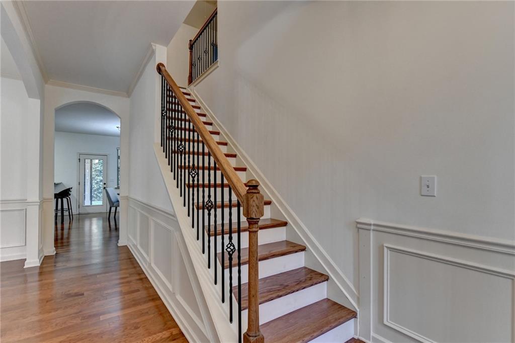 5013 Groover Drive Smyrna, GA 30080 - Photo 3 of 70 a view of a hallway with wooden floor and entryway