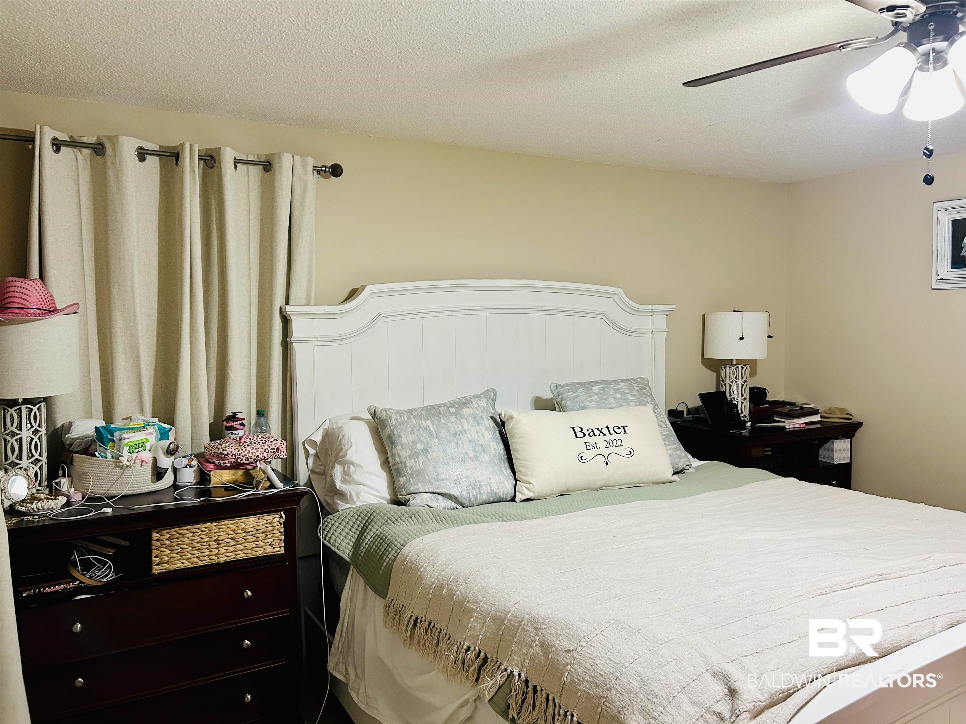 3850 Newman Road Mobile, AL 36695 - Photo 10 of 27 Bedroom with a textured ceiling and ceiling fan