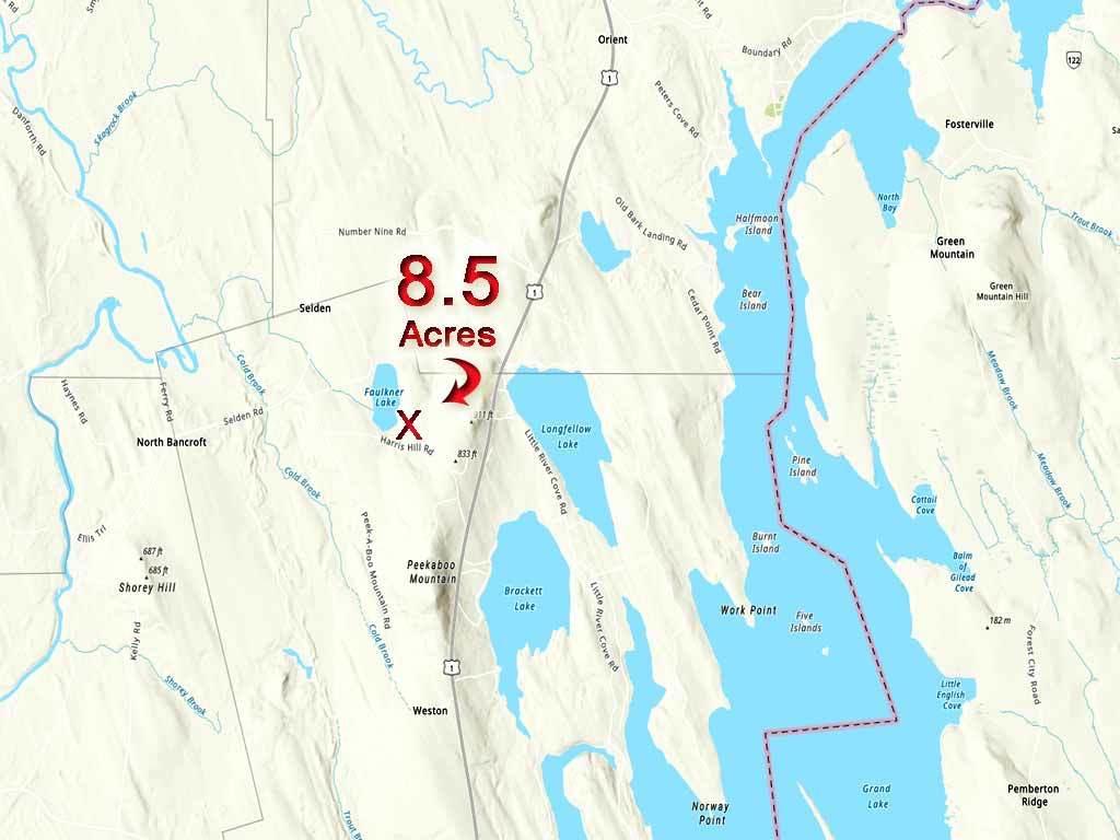 Lot #4 Harris Hill Road Weston, ME 04424 - Photo 8 of 9 faulkner-lake-me-map-2
