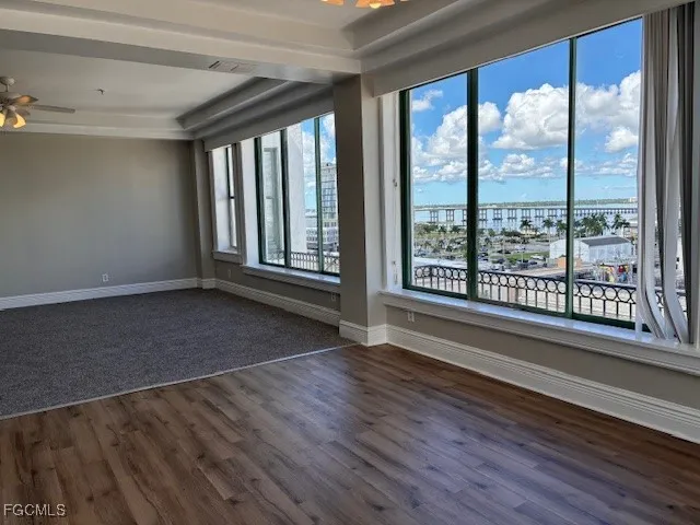 a view of an empty room and window