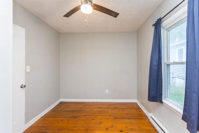 an empty room with window