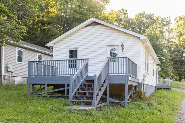 a view of a house with a balcony