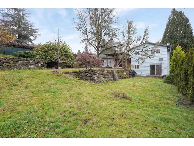 a view of a house with a back yard