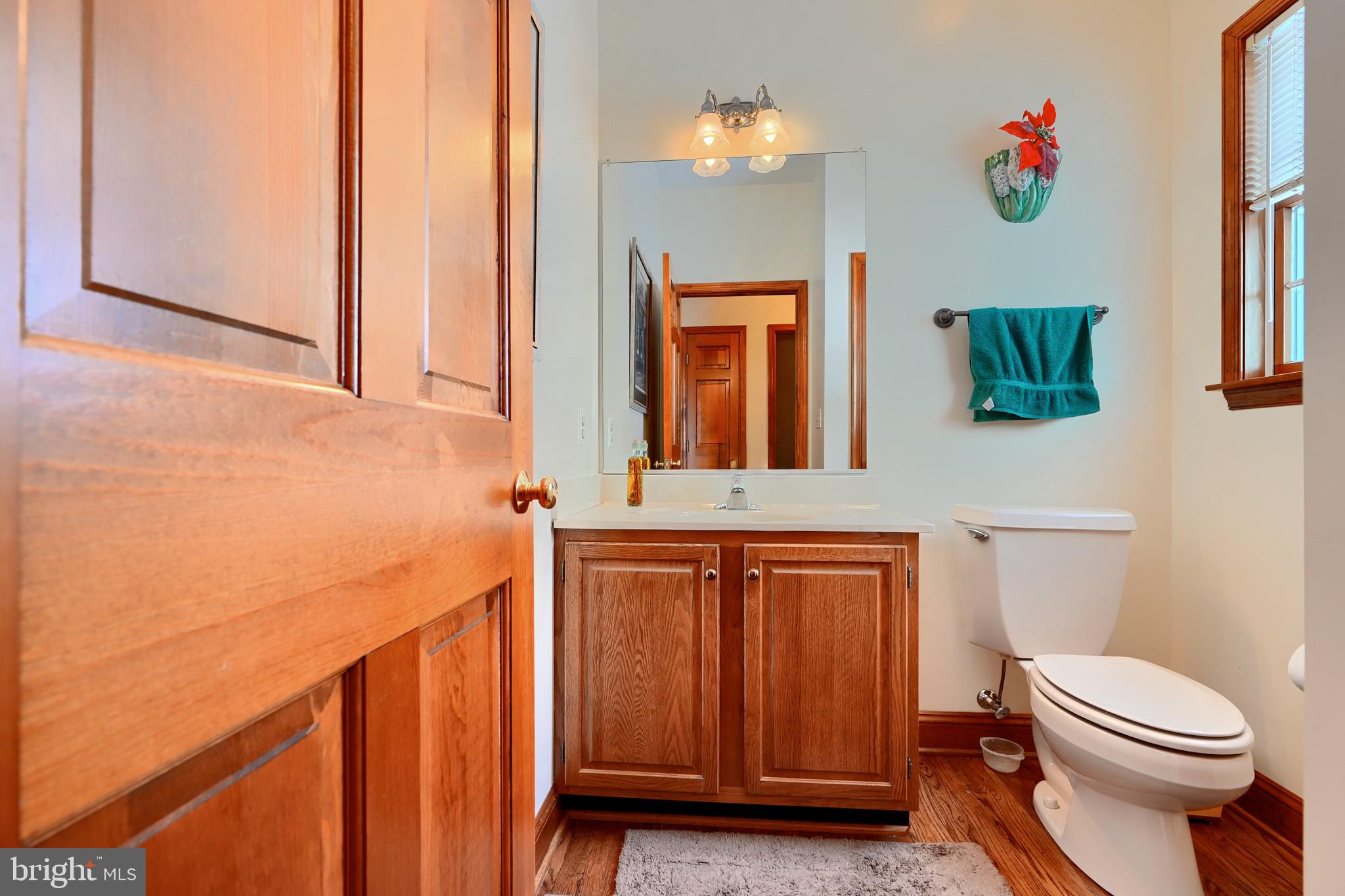 19824 Valley Mill Road Freeland, MD 21053 - Photo 41 of 72 a bathroom with a toilet a sink and a large mirror
