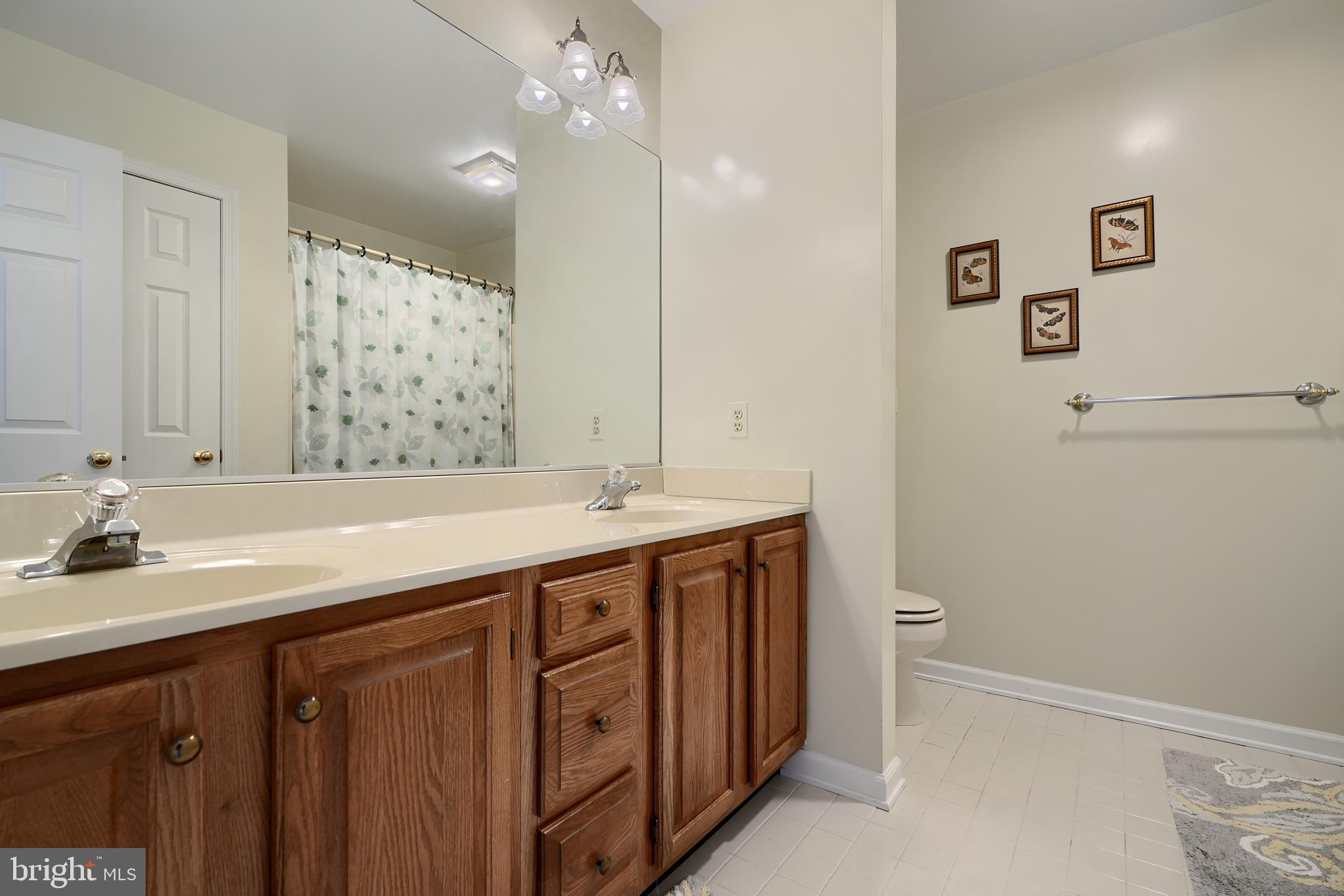 19824 Valley Mill Road Freeland, MD 21053 - Photo 60 of 72 a bathroom with a double vanity sink mirror and toilet