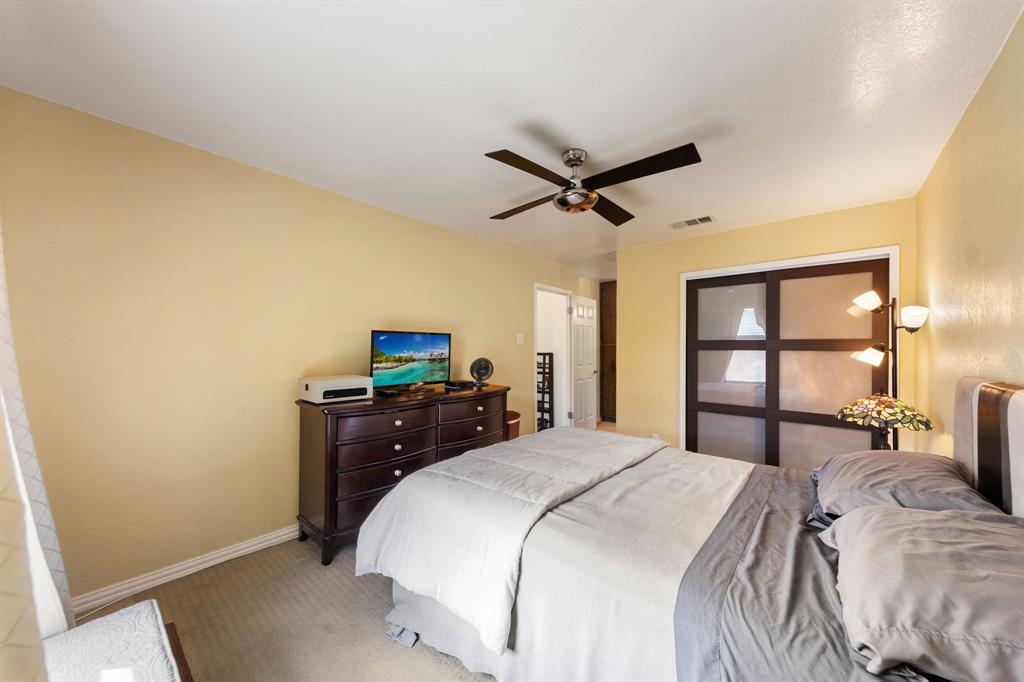 2240 Tarpley Road, Unit 411 Carrollton, TX 75006 - Photo 12 of 28 a bedroom with a bed and a tv on table