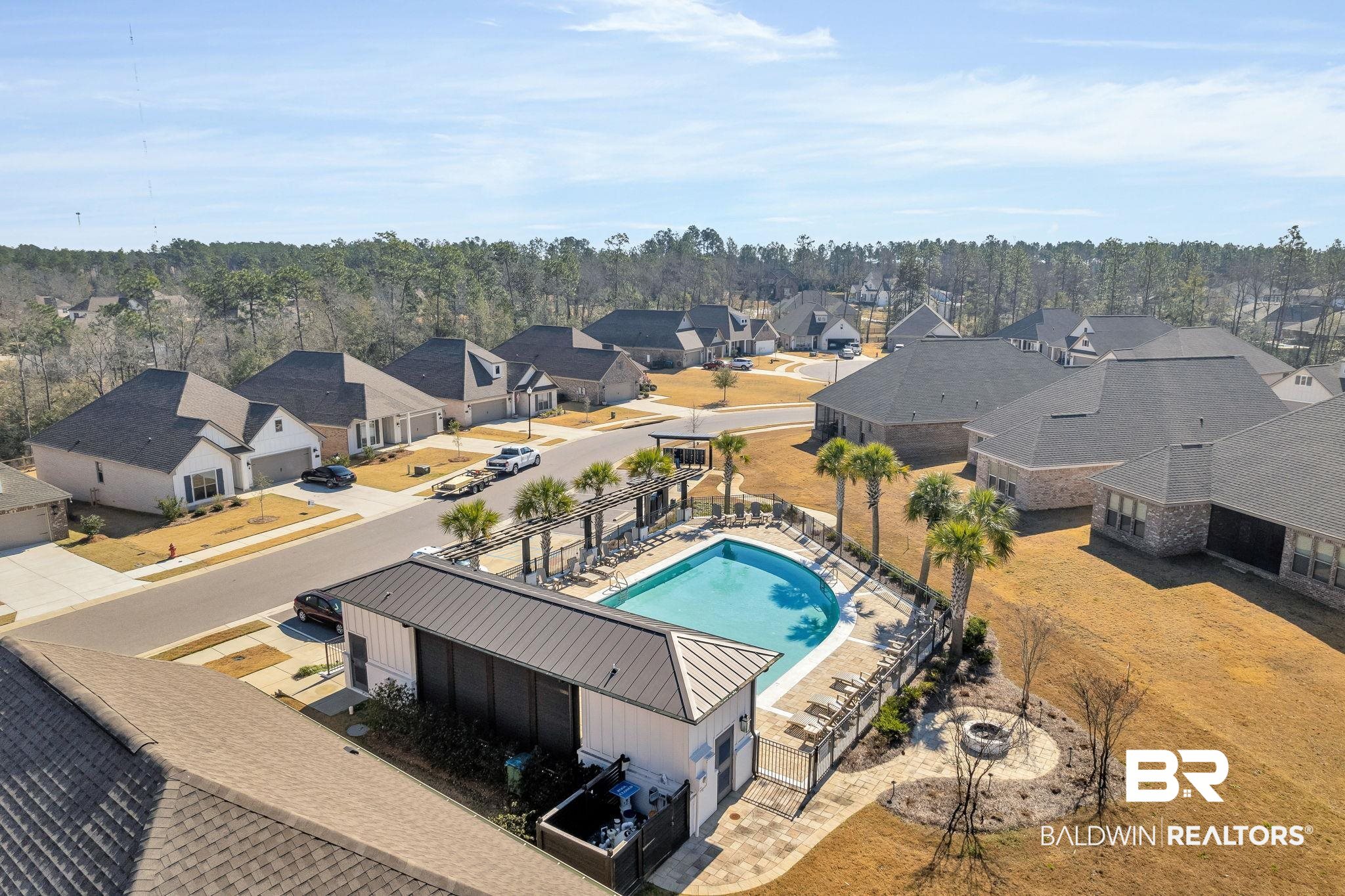 31654 Canopy Loop Daphne, AL 36527 - Photo 63 of 64 Aerial perspective of suburban area featuring a pool