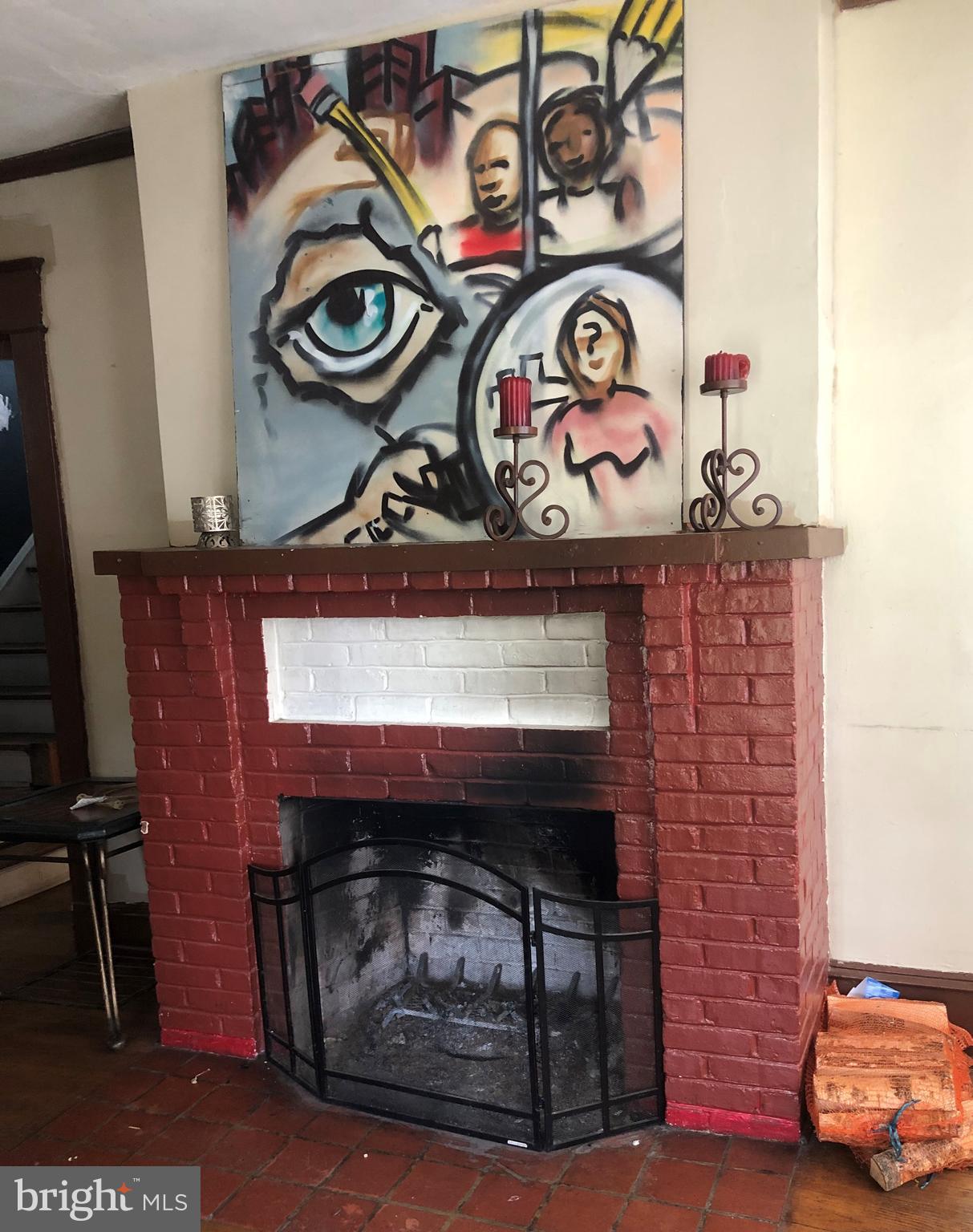 1224 Riverside Avenue Trenton, NJ 08618 - Photo 3 of 14 Living Room Fireplace