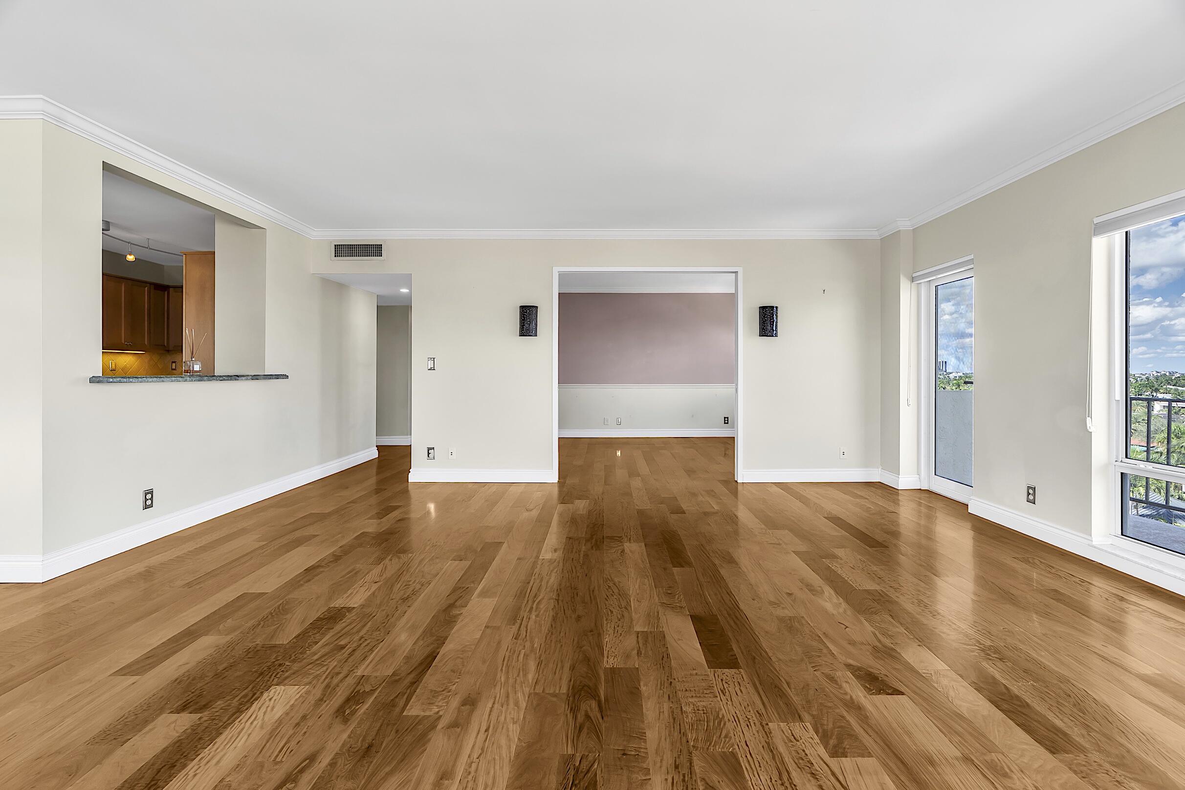 2500 East Las Olas Boulevard, Unit 802 Fort Lauderdale, FL 33301 - Photo 16 of 67 a view of empty room with wooden floor and fan