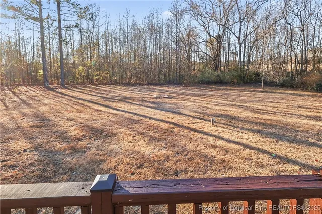 a view of a backyard of a house