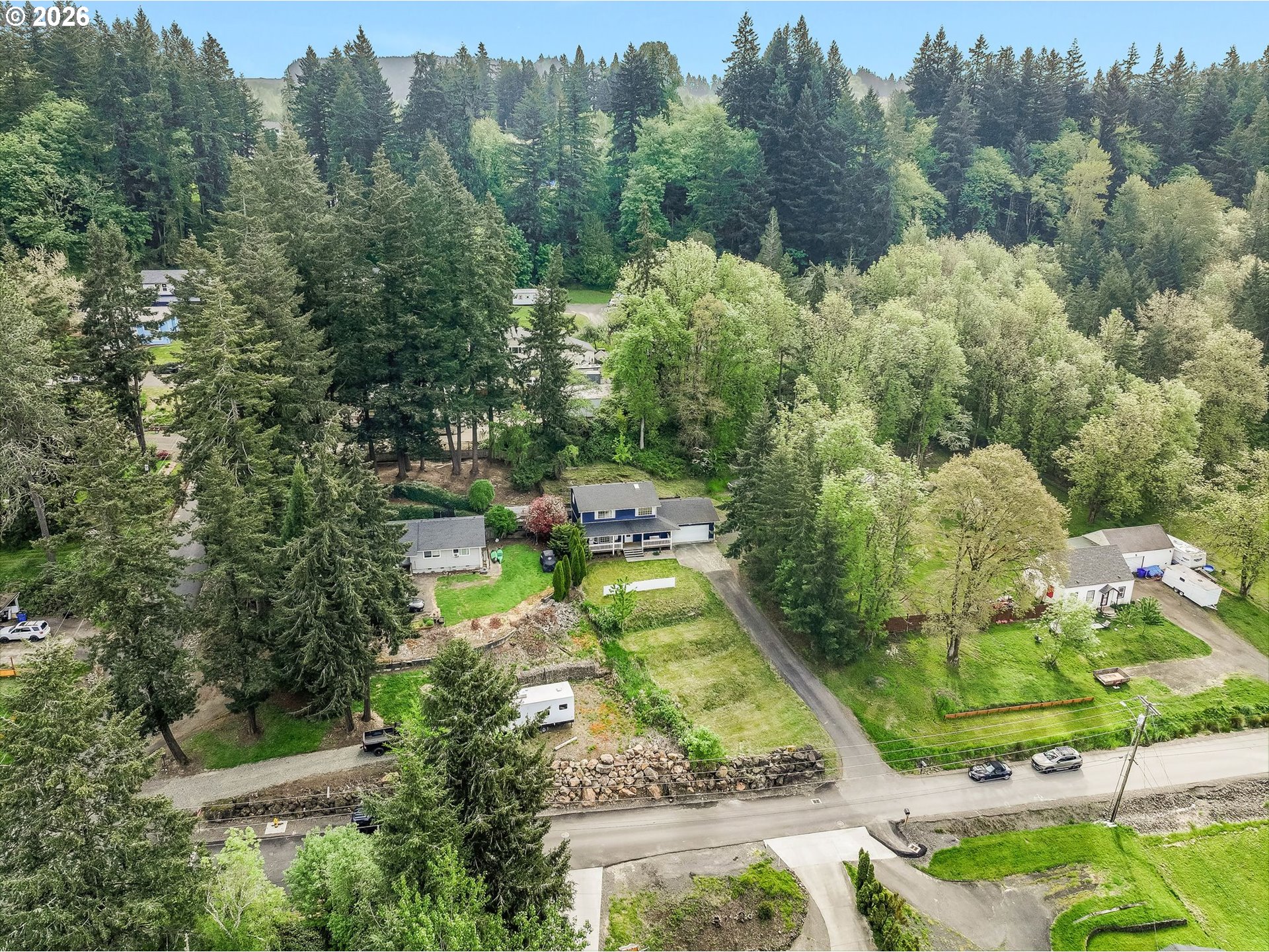 506 Haussler Road Kelso, WA 98626 - Photo 36 of 36 an aerial view of residential houses with outdoor space