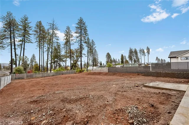 a view of backyard with green space
