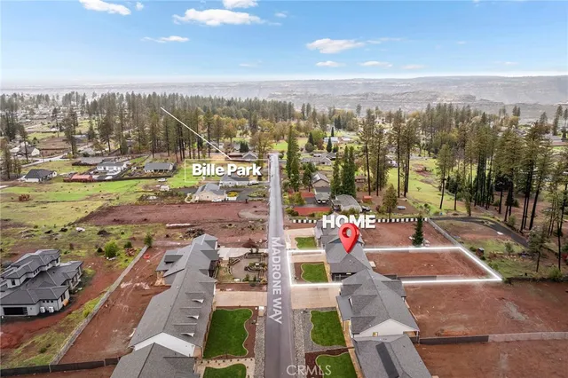 an aerial view of a city