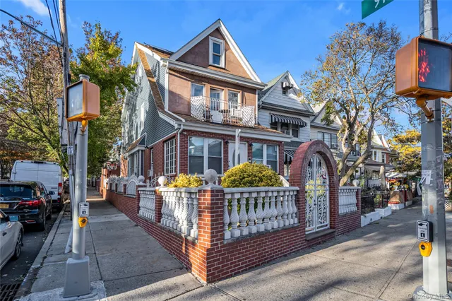 a front view of a house with balcony