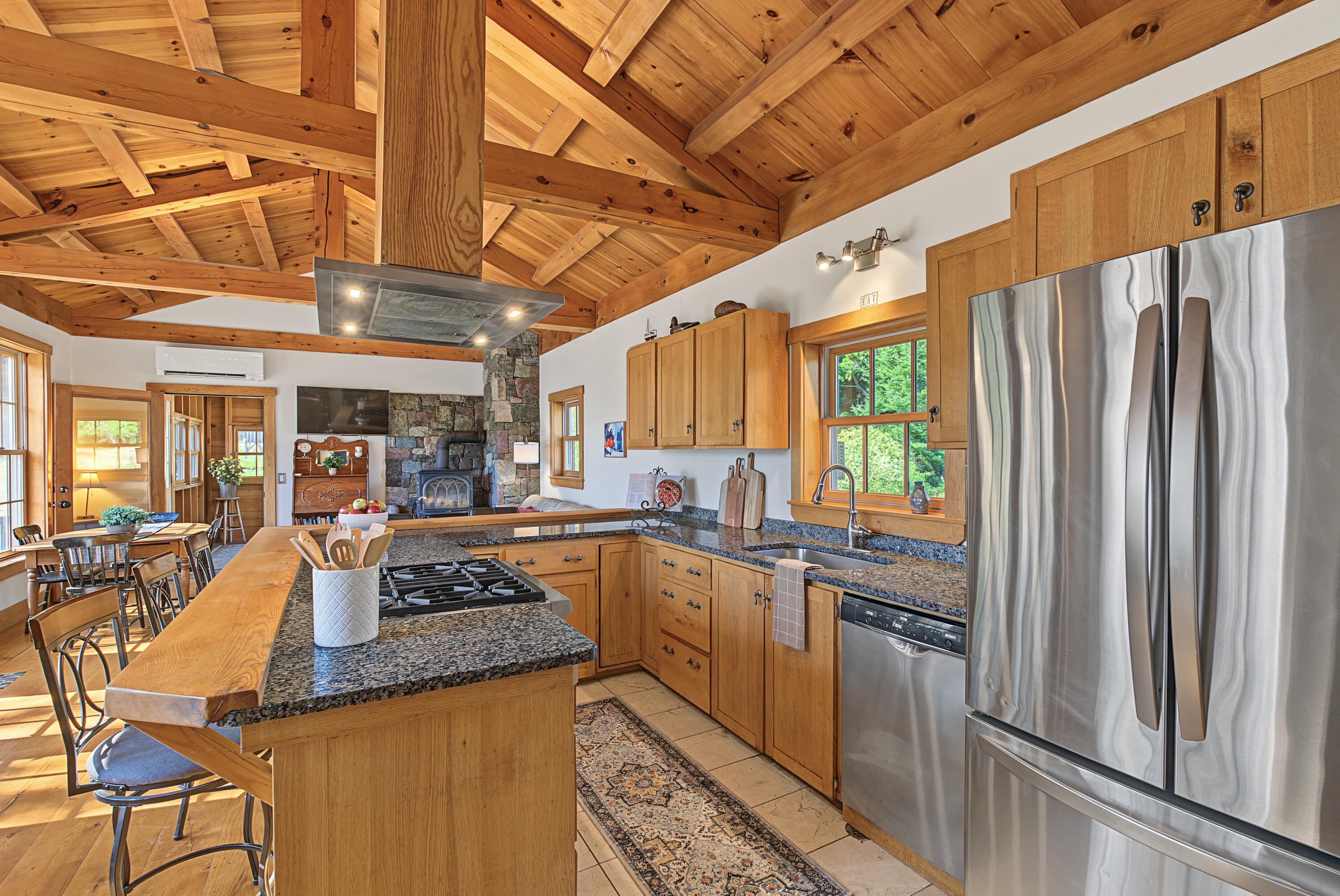 1581 Main Road Westport Island, ME 04578 - Photo 6 of 86 Custom built oak cabinets