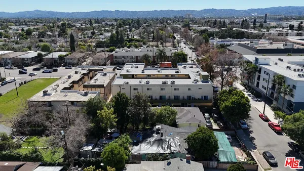 an aerial view of multiple house