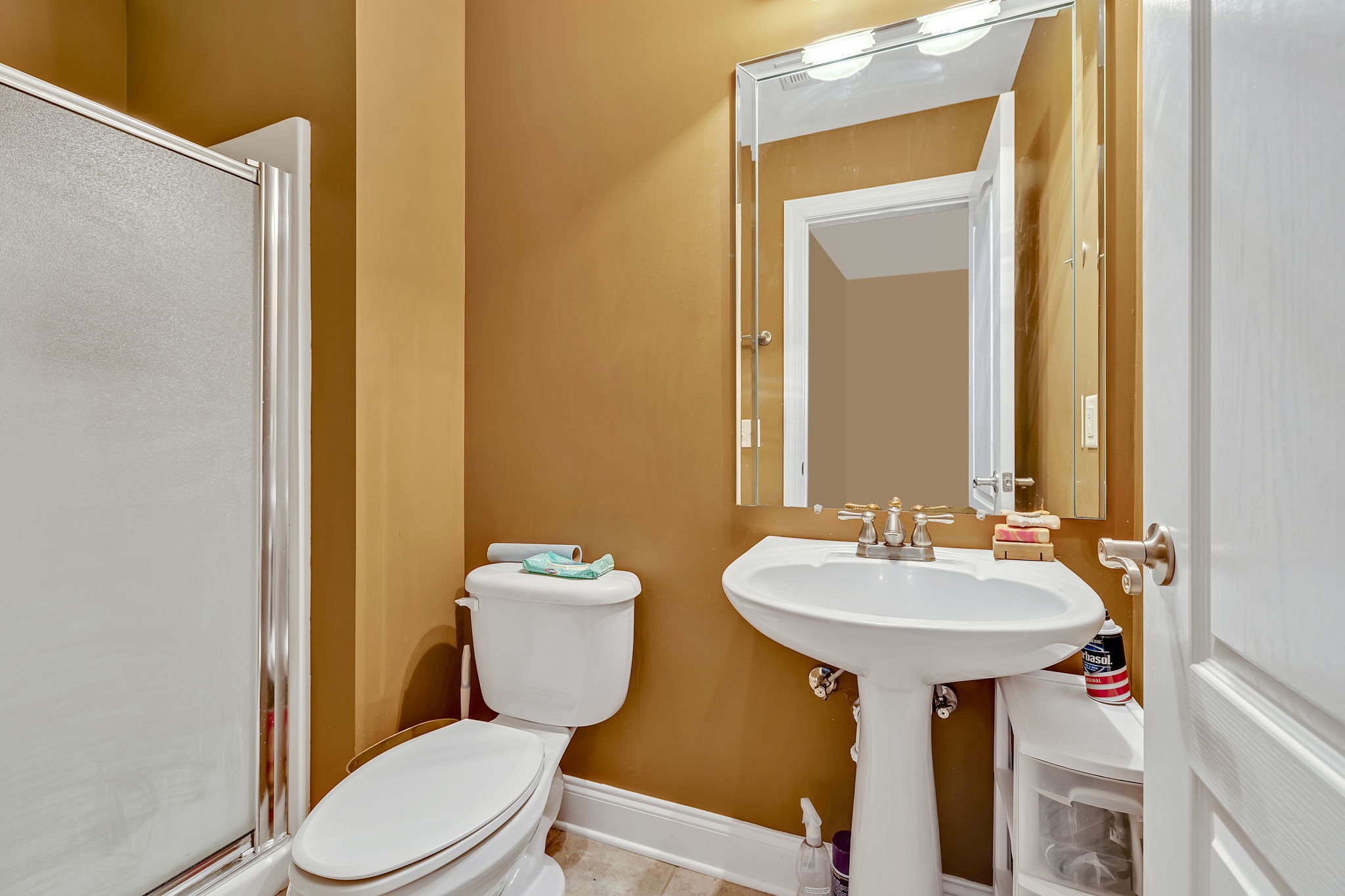 573 Summit Way Mount Juliet, TN 37122 - Photo 21 of 37 a bathroom with a sink mirror and toilet