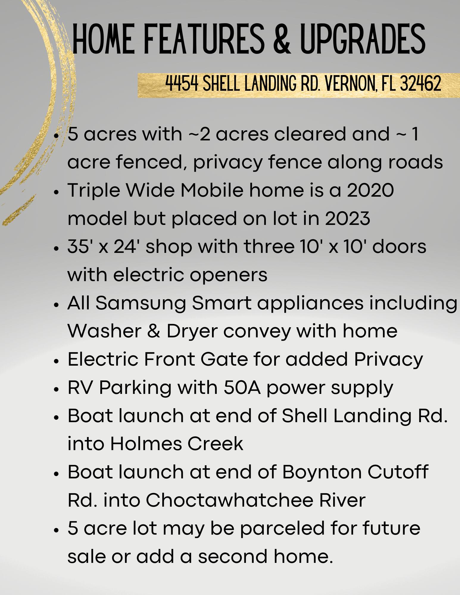 4454 Shell Landing Road Vernon, FL 32462 - Photo 48 of 48 Upgrades & Features - 4454 Shell Landing