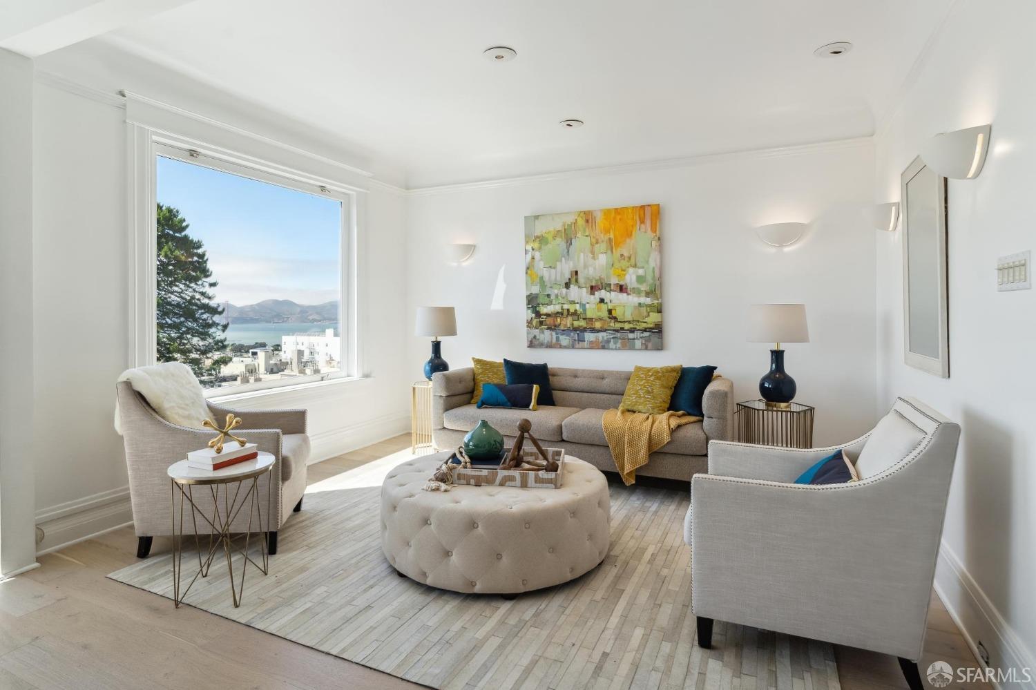 2421 Larkin Street San Francisco, CA 94109 - Photo 2 of 29 a living room with furniture and a large window