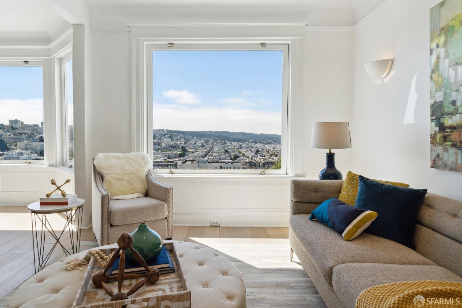 2421 Larkin Street San Francisco, CA 94109 - Photo 3 of 29 a living room with furniture and a large window