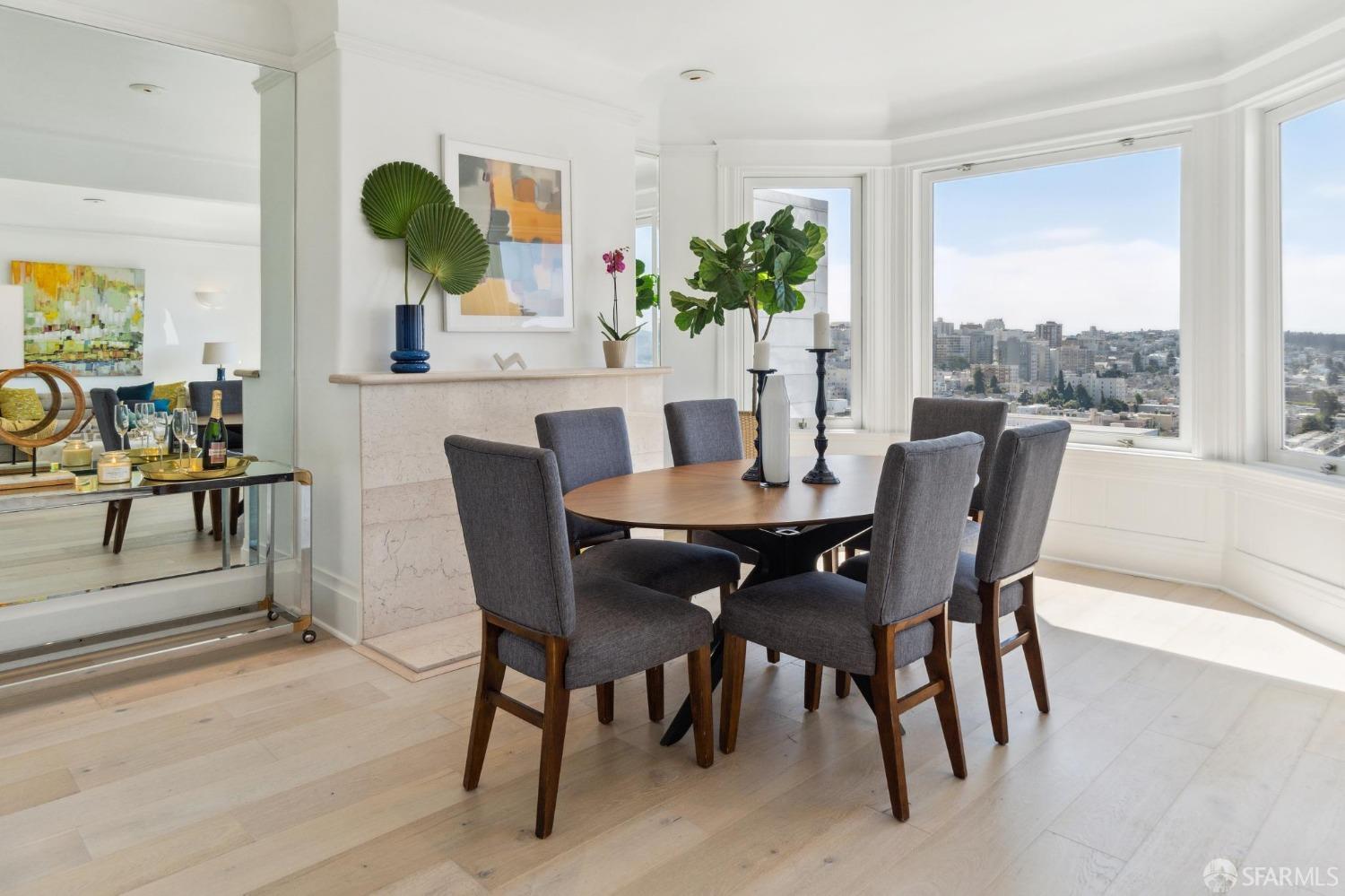 2421 Larkin Street San Francisco, CA 94109 - Photo 9 of 29 a view of a dining room with furniture window and outside view