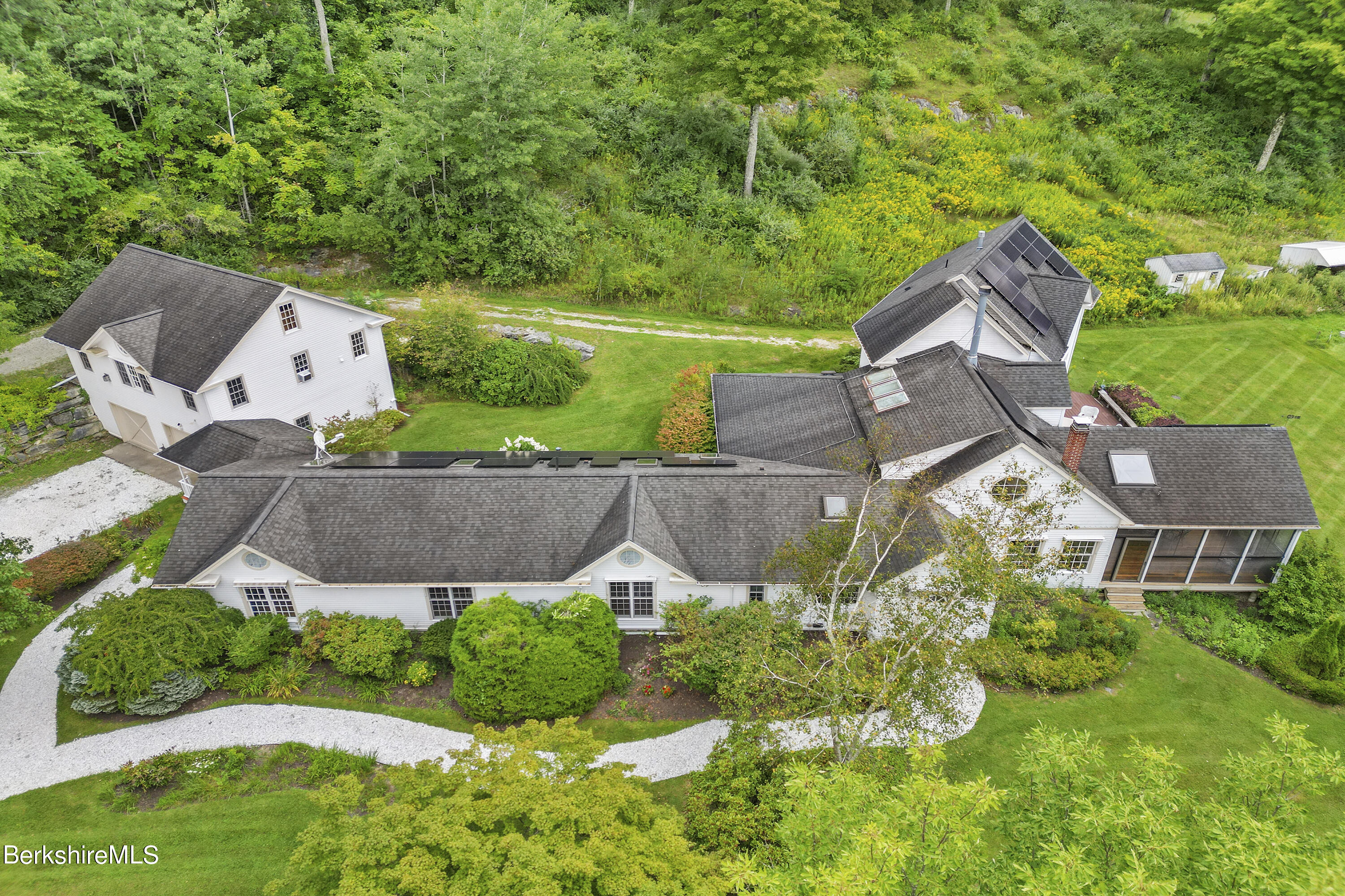 248 E Road Alford, MA 01266 - Photo 2 of 43 an aerial view of a house with a garden
