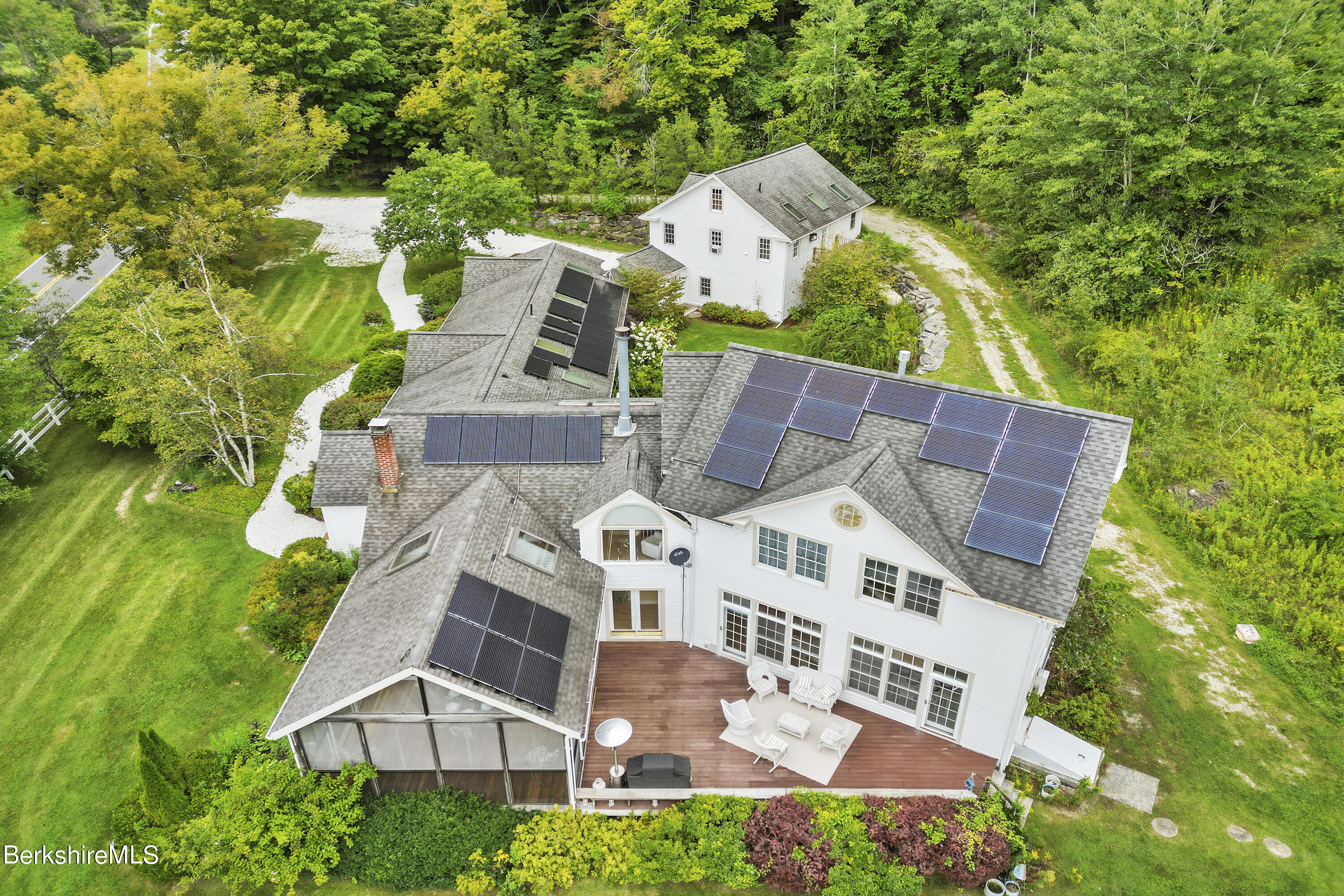 248 E Road Alford, MA 01266 - Photo 41 of 43 an aerial view of a house with a yard