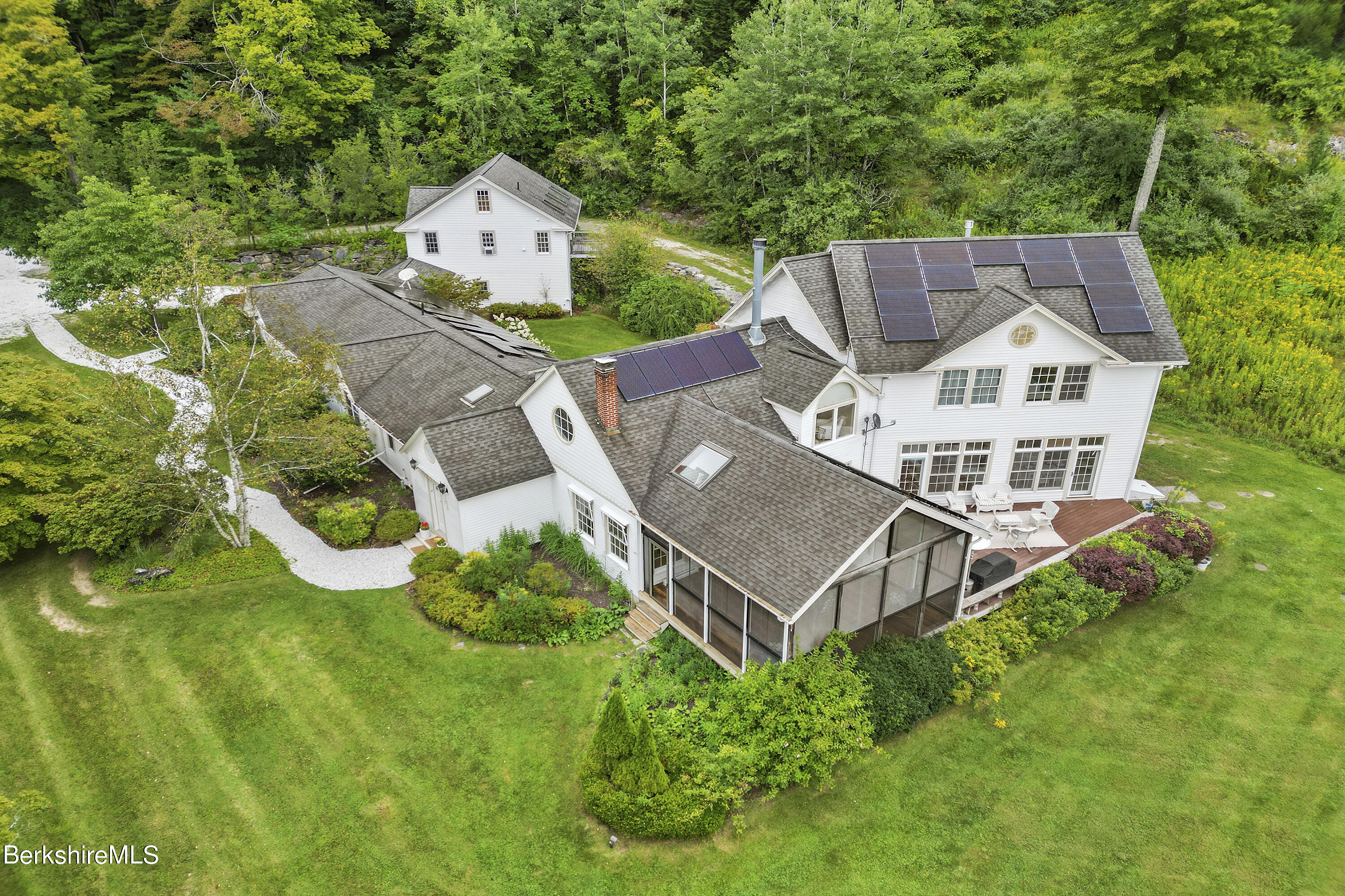 248 E Road Alford, MA 01266 - Photo 43 of 43 an aerial view of a house with a garden