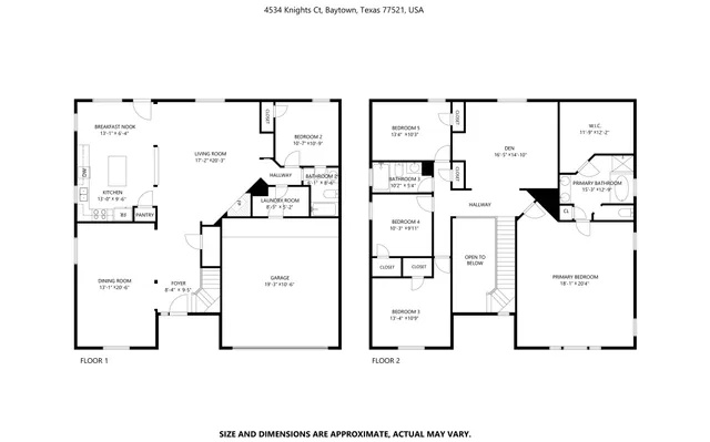 $2,425 | 4534 Knights Court, Baytown, TX 77521
