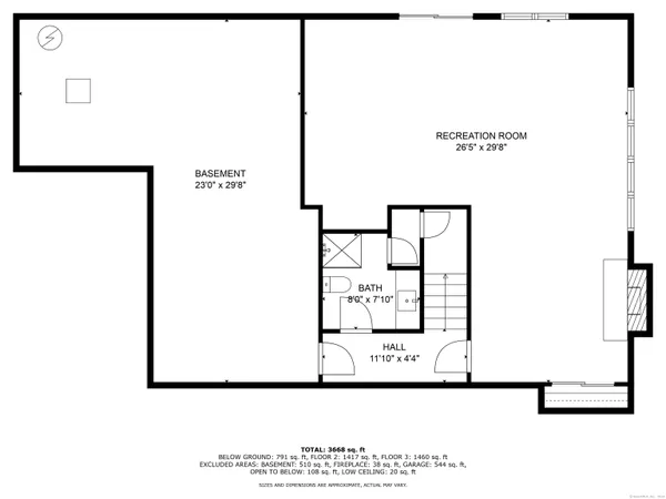 a view of entryway with a fireplace