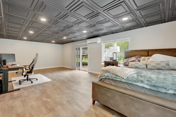 a view of backyard with green space