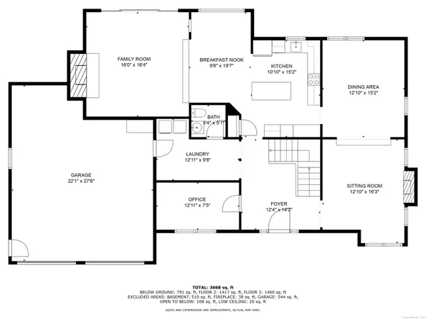 a view of entryway livingroom and hall with wooden floor