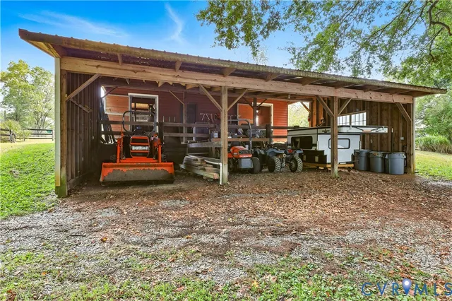 a view of a porch with wooden floor and stairs