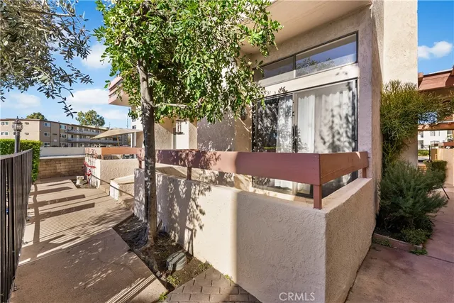 a view of a house with a patio