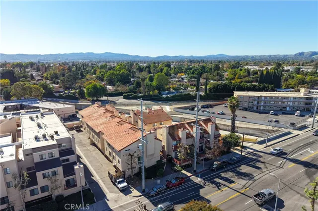 an aerial view of a city