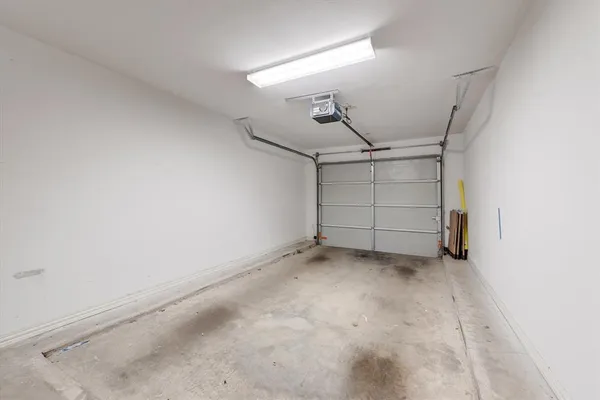 a view of room and garage