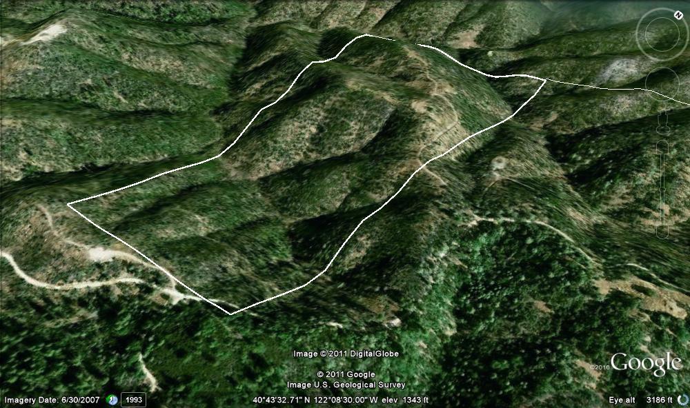 aerial topo view
