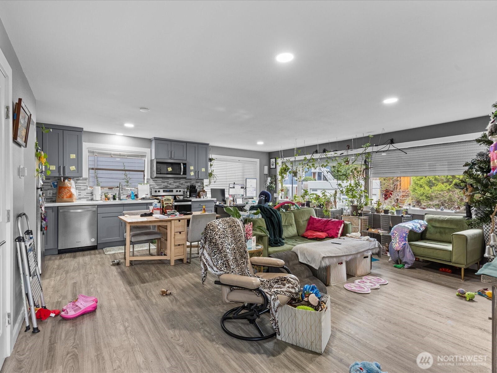 7138 47th Avenue Southwest Seattle, WA 98136 - Photo 2 of 20 a room with gym equipment and view of living room
