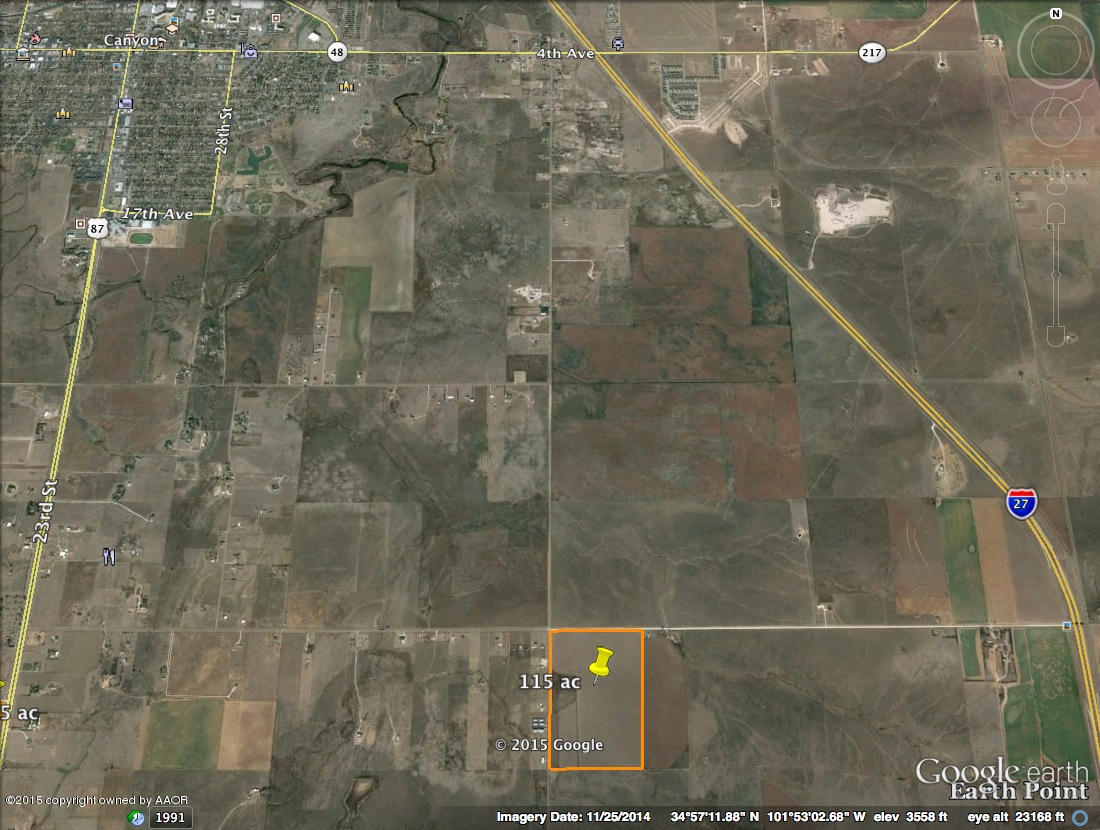 0 Cemetery Road Canyon, TX 79015 - Photo 2 of 2 0_Cemetery_Rd_115ac_Canyon_TX_MAP2
