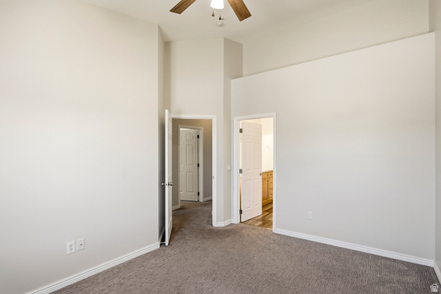 1177 Northfield Road, Unit 26 Cedar City, UT 84721 - Photo 22 of 45 Interior room featuring vaulted ceilings and a ceiling fan