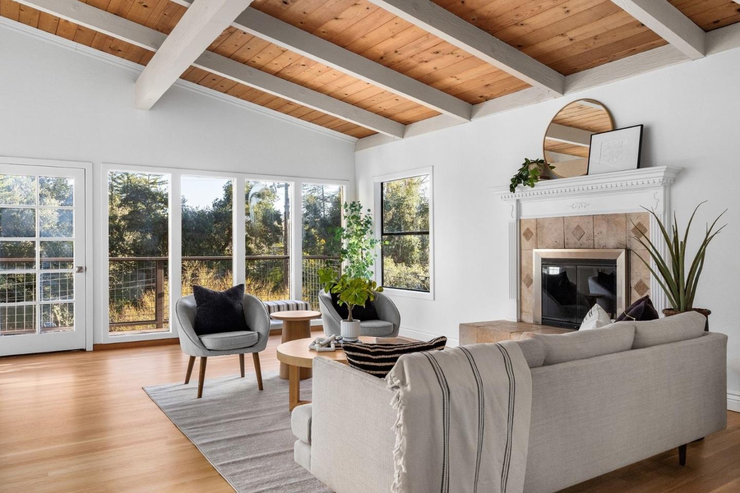 231 Nelson Road Scotts Valley, CA 95066 - Photo 4 of 54 a living room with furniture and a fireplace