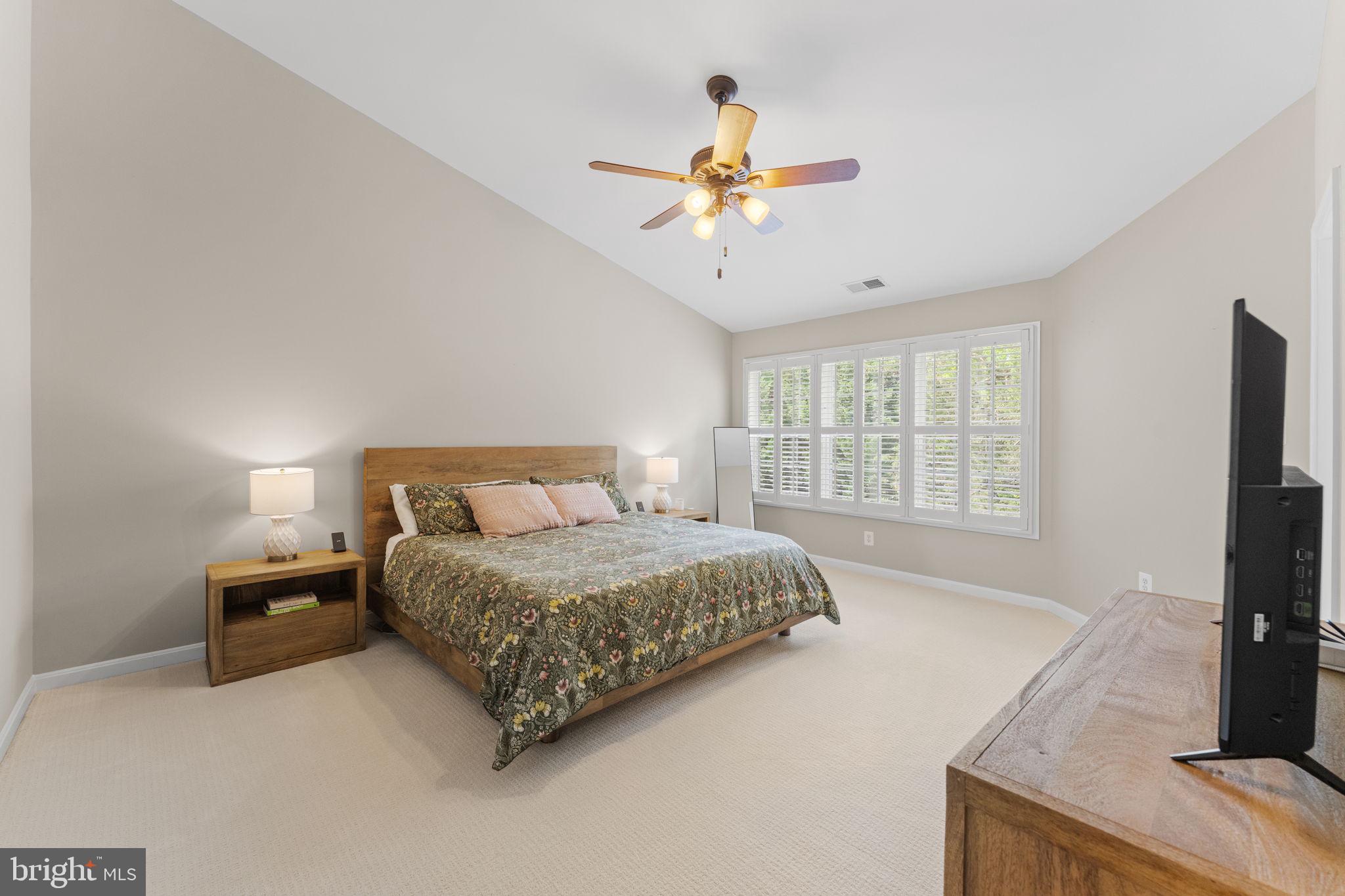 7366 Stream Bluff Way Springfield, VA 22153 - Photo 18 of 46 Primary bedroom with vaulted ceiling